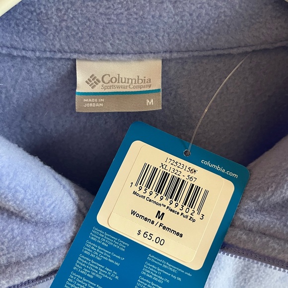 Columbia Light Blue Fleece Jacket - Picture 3 of 3